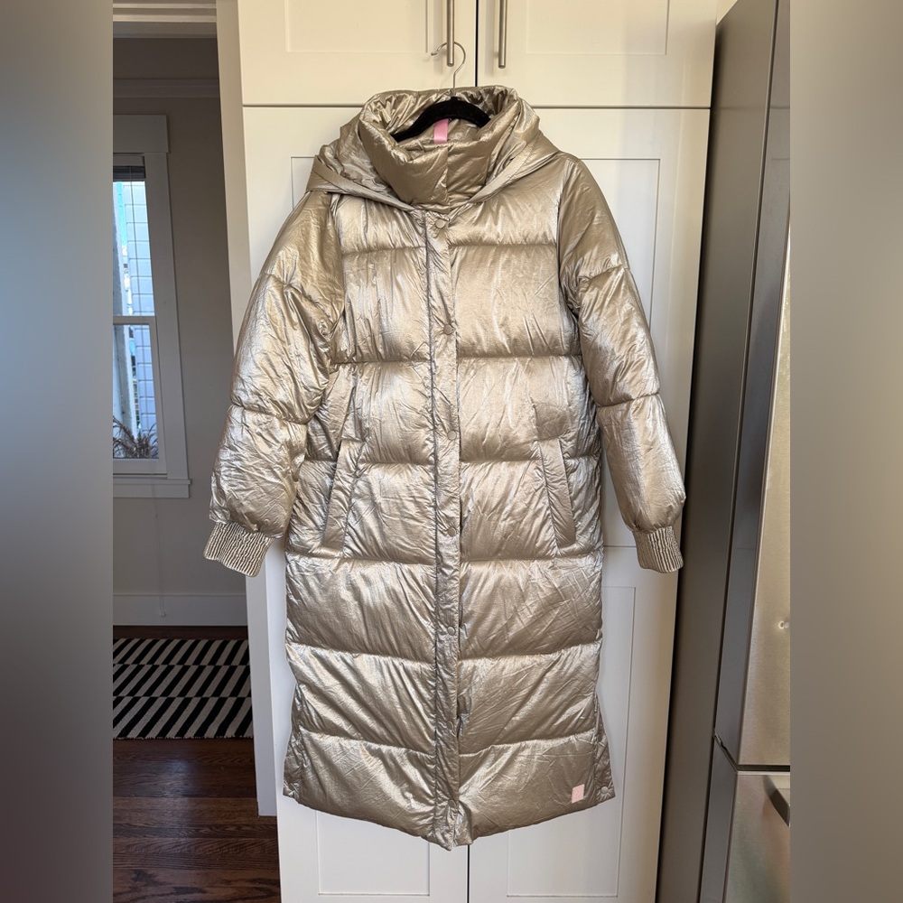 Women's Metallic Puffer Coat